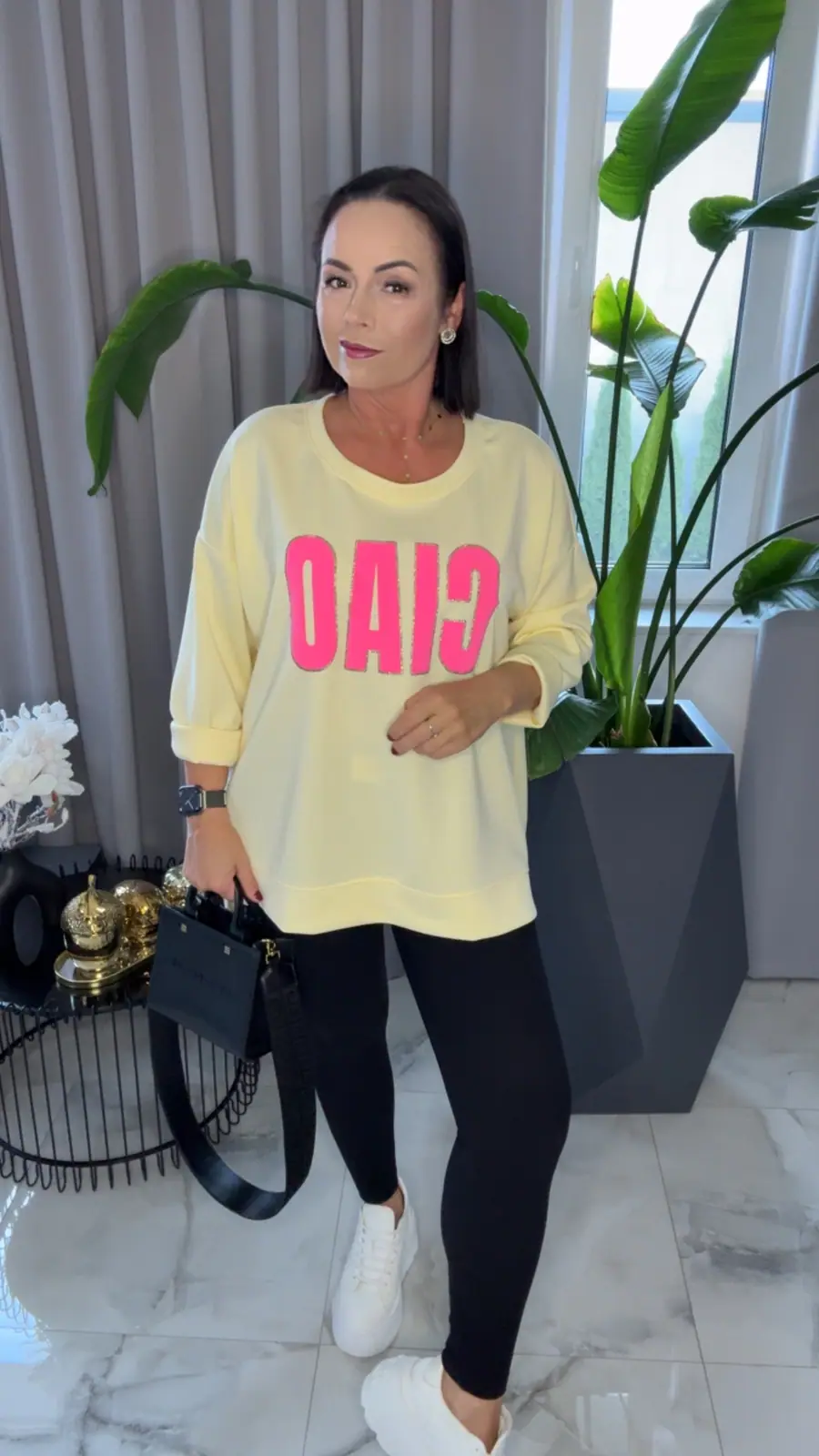 Bluza żółta ciao długi rękaw tunika – miniatura 5 z 8