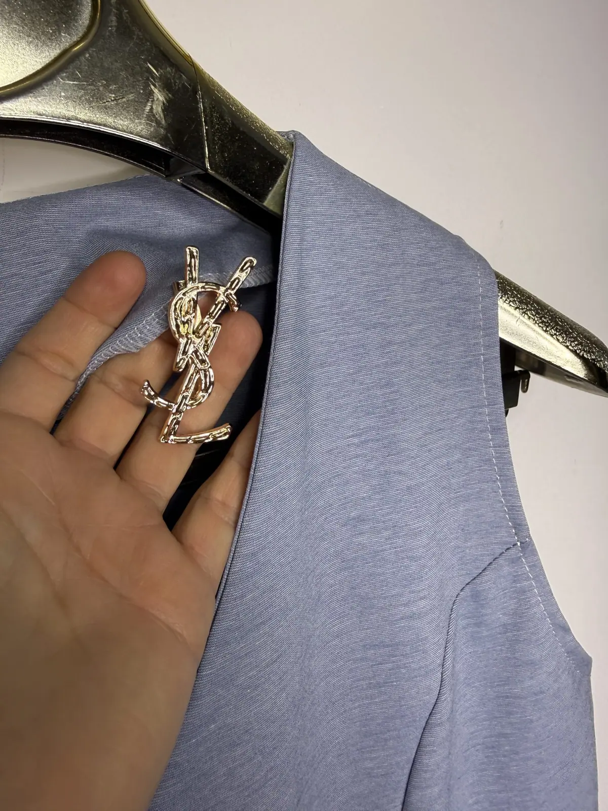 Komplet elegancki błękitny kamizelka ze spodniami – miniatura 12 z 15
