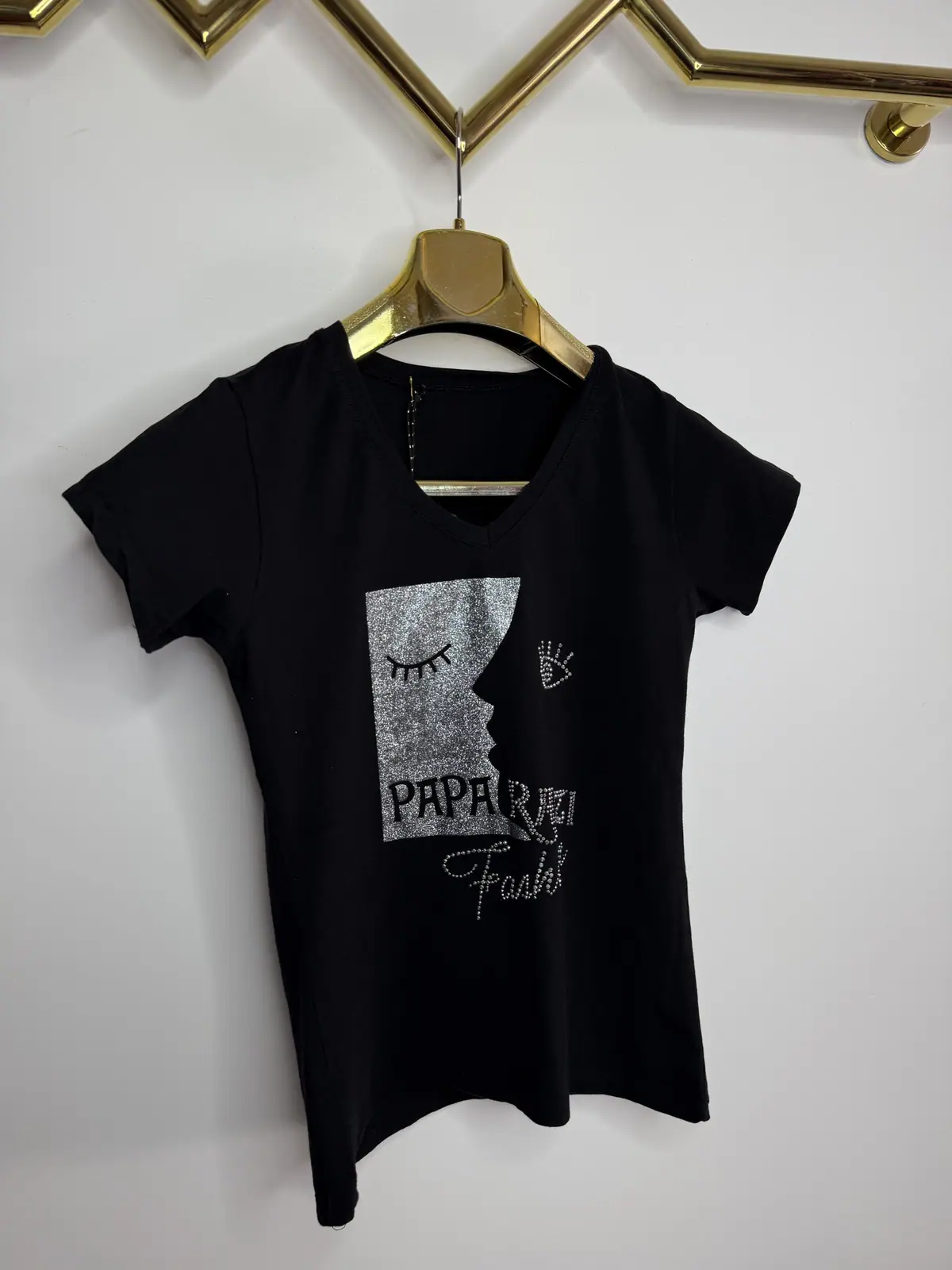 Bluzka Paparazzi Fashion tshirt czarny – miniatura 7 z 10