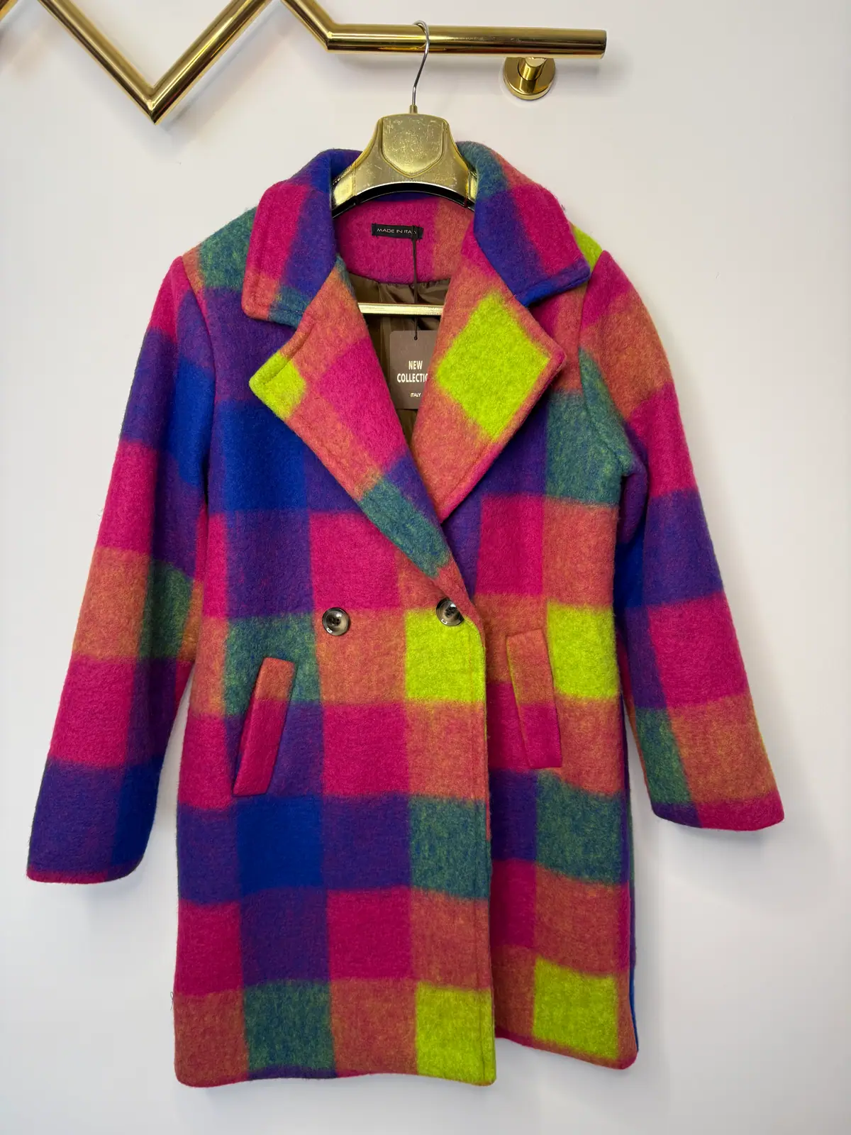 Płaszcz elegancki multicolor przepiękny – miniatura 9 z 12
