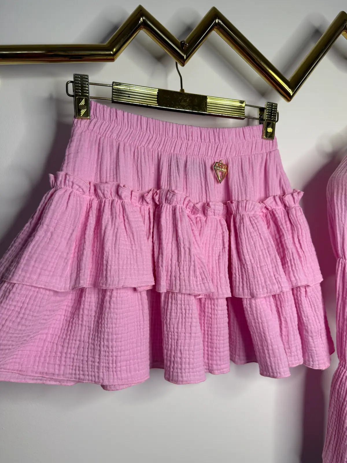 Komplet letni różowy Lola Bianka muślinowy – miniatura 10 z 11