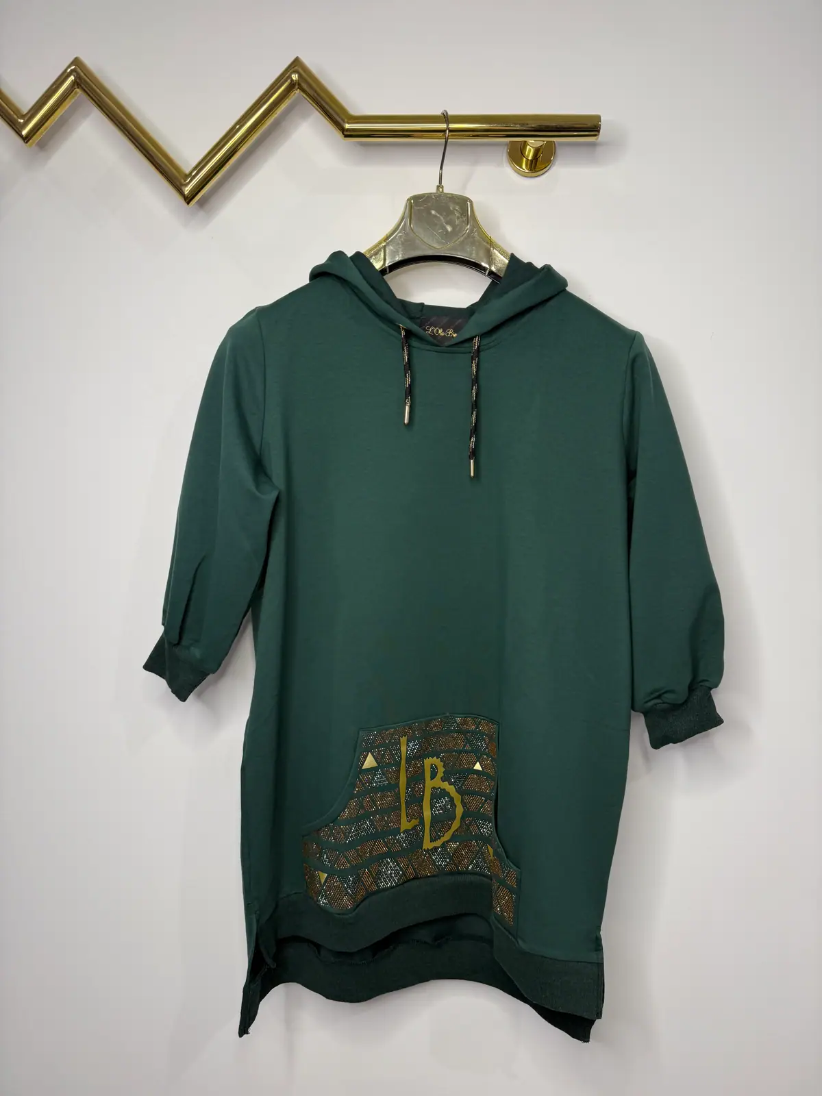 Bluza zielona Lola Bianka tunika dresowa – miniatura 6 z 9
