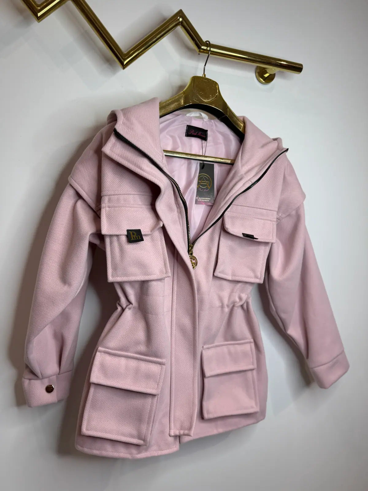 Kurtka róźowa parka Pink Mania piękna – miniatura 9 z 12