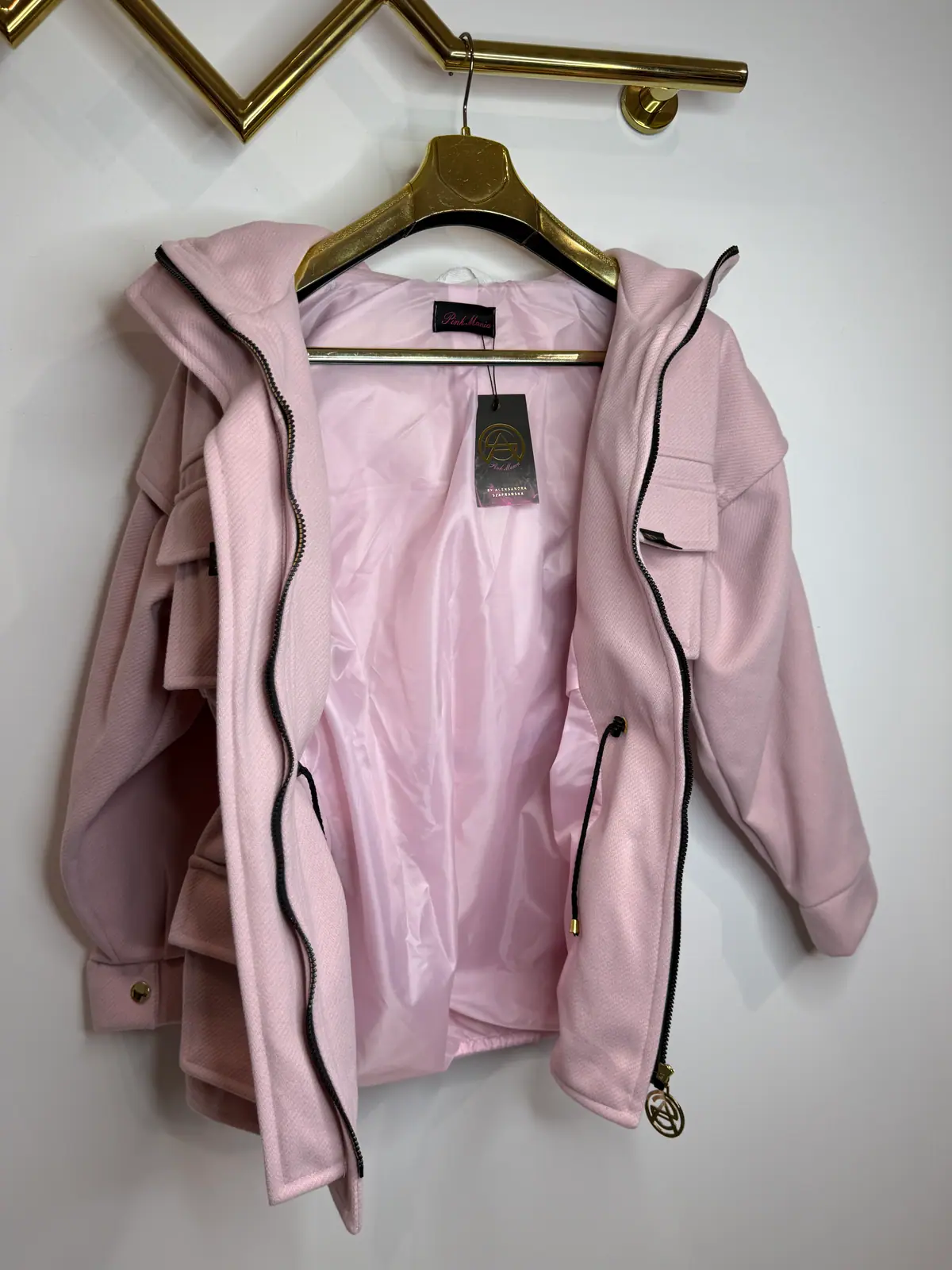 Kurtka róźowa parka Pink Mania piękna – miniatura 11 z 12