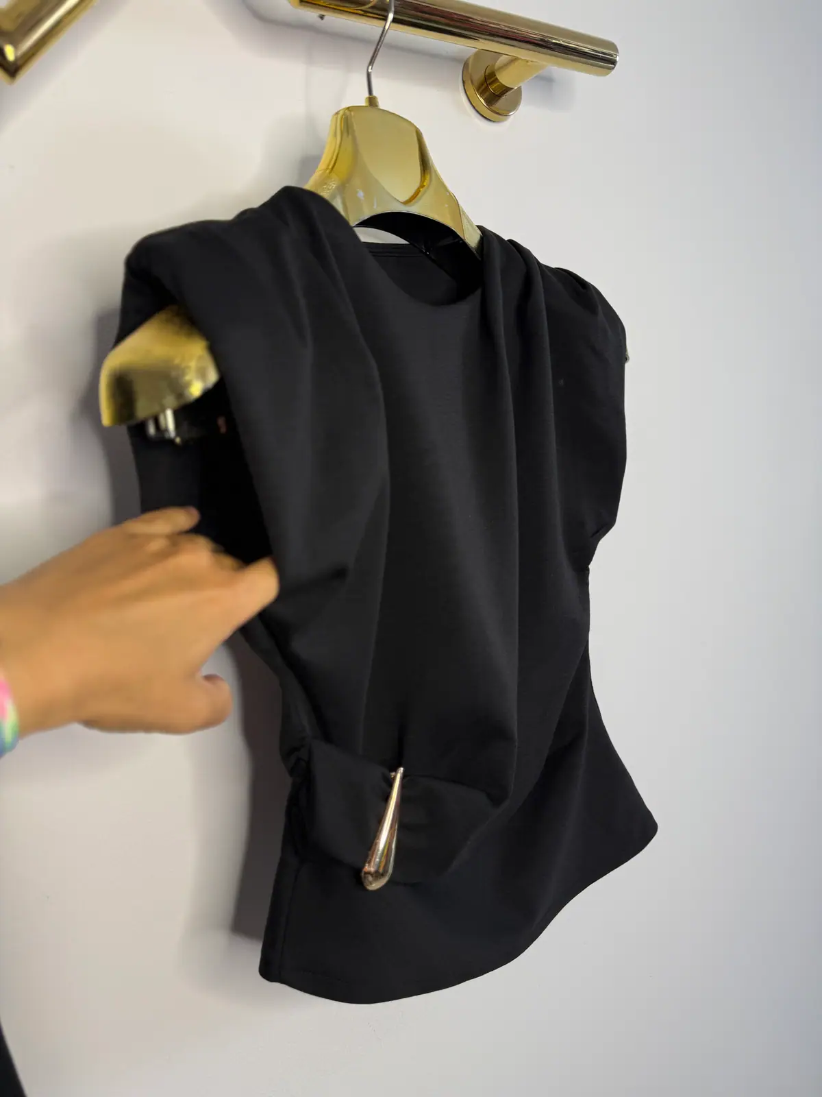 Komplet czarny elegancki dres wygodny – miniatura 9 z 11