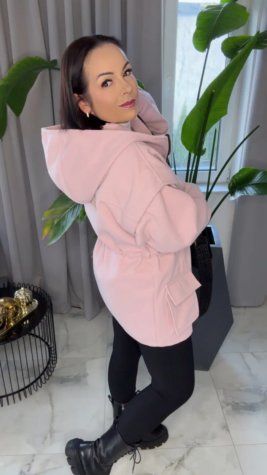 Kurtka róźowa parka Pink Mania piękna – miniatura 4 z 12
