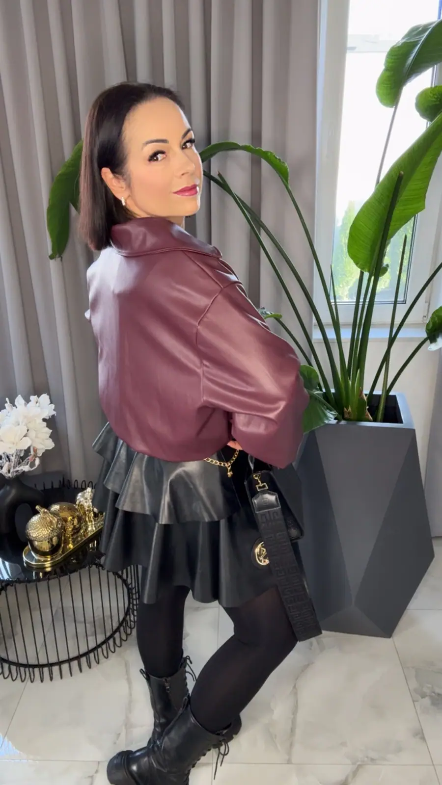 Spódnica czarna Pink Mania Lola Bianka ekoskórka – miniatura 11 z 12