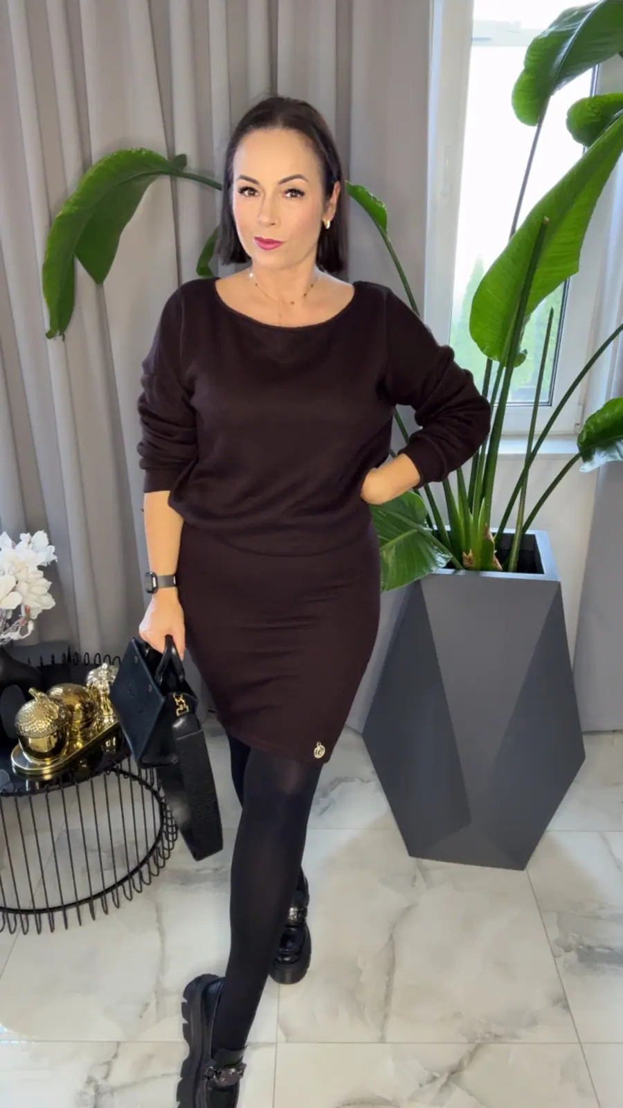 Komplet brązowy dzianinowy Lola Bianka – miniatura 3 z 12