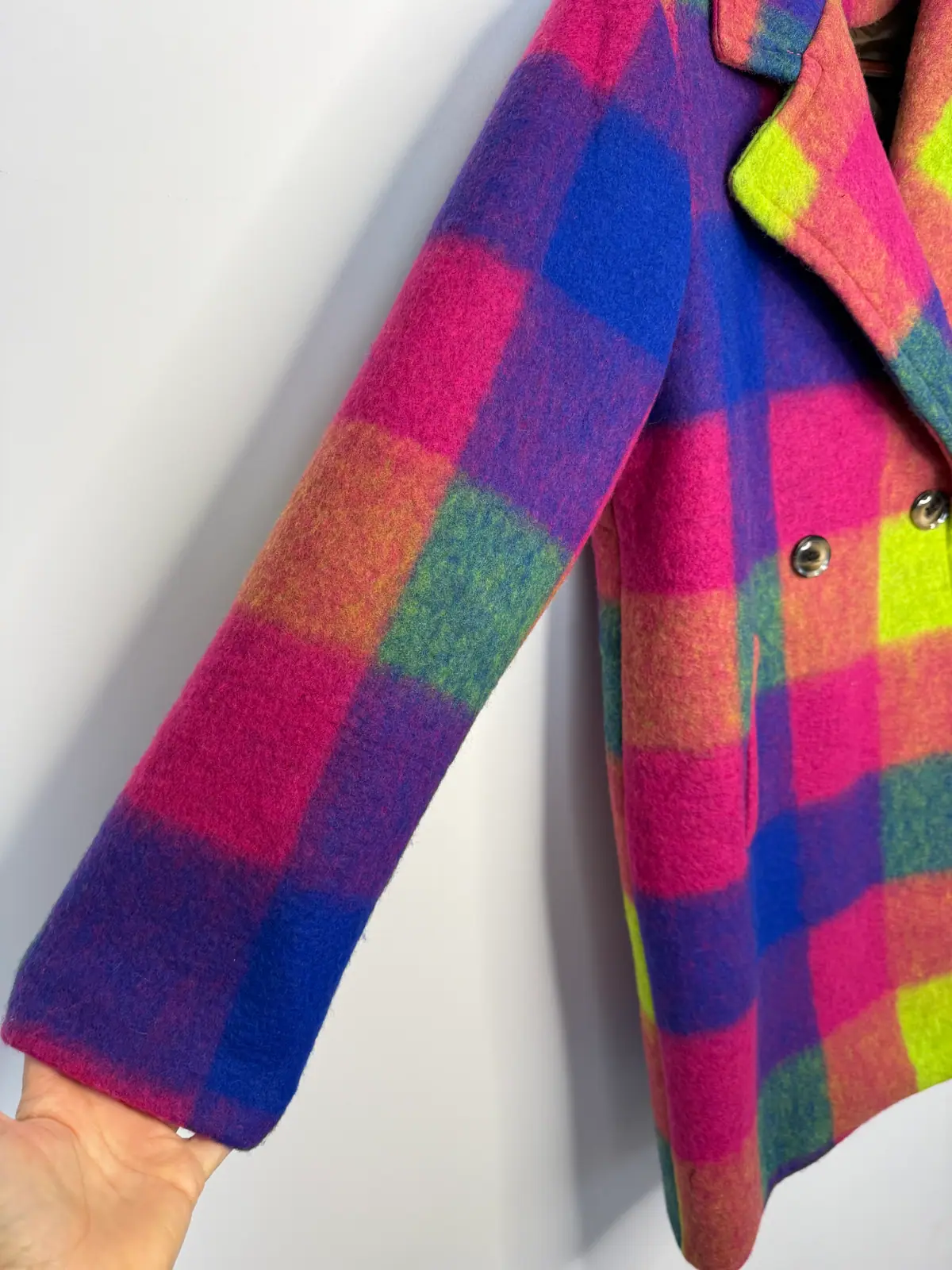 Płaszcz elegancki multicolor przepiękny – miniatura 8 z 12
