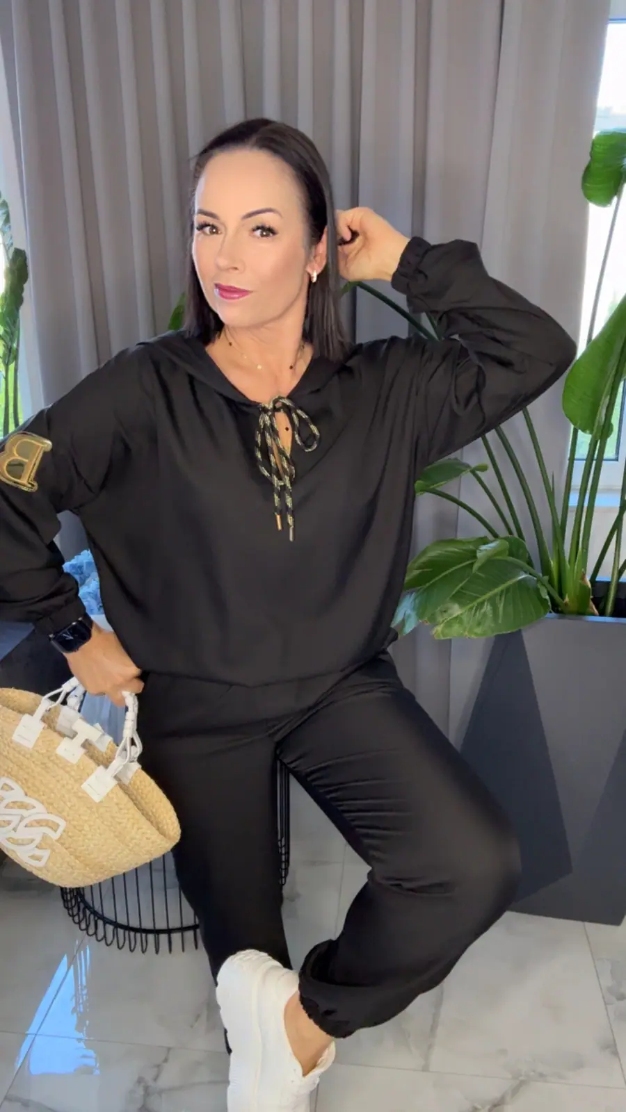 Dres czarny Lola Bianka elegancki komplet – miniatura 5 z 10