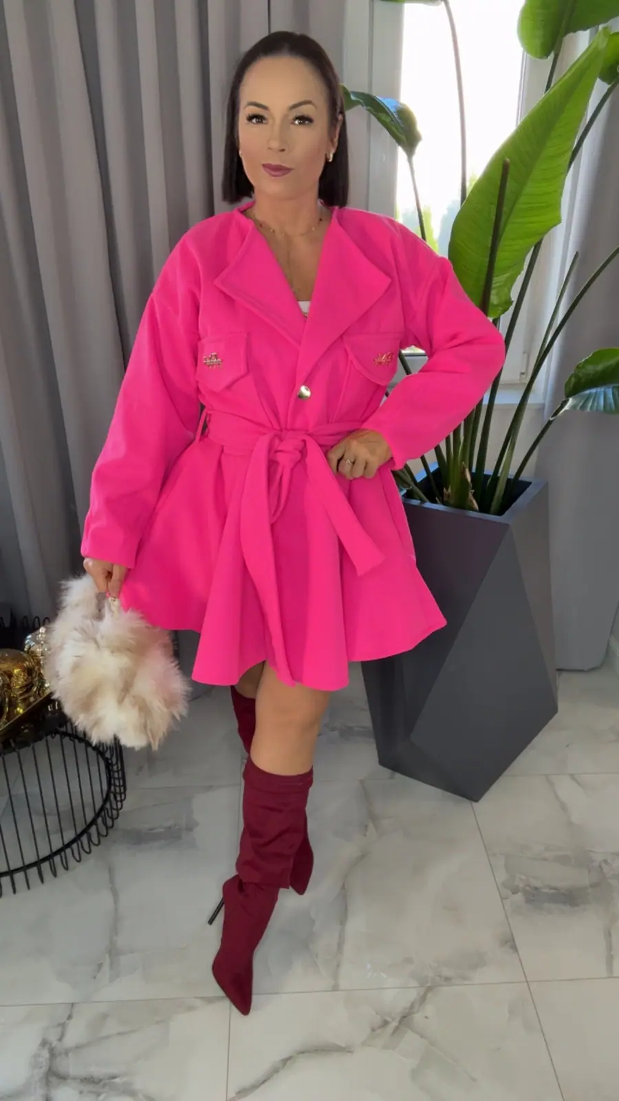 Płaszczy Pink Mania Lola Bianka różowy piękny – miniatura 7 z 12