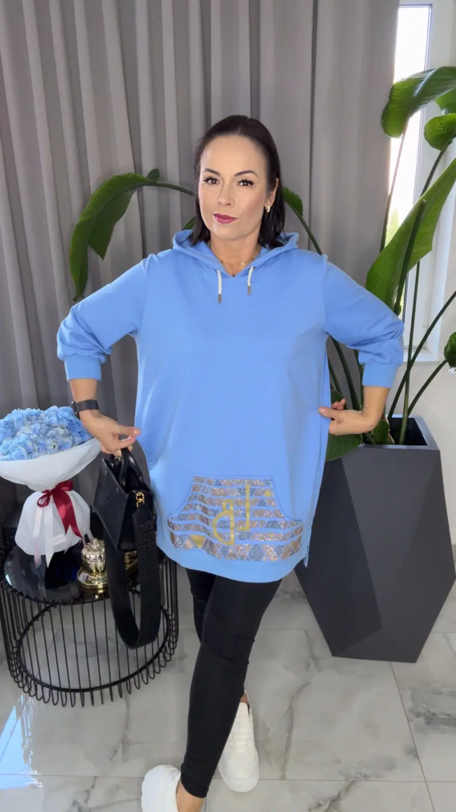 Bluza niebieska Lola Bianka tunika – miniatura 5 z 12