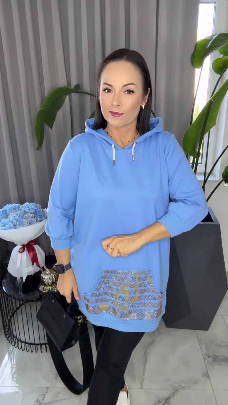 Bluza niebieska Lola Bianka tunika – miniatura 6 z 12