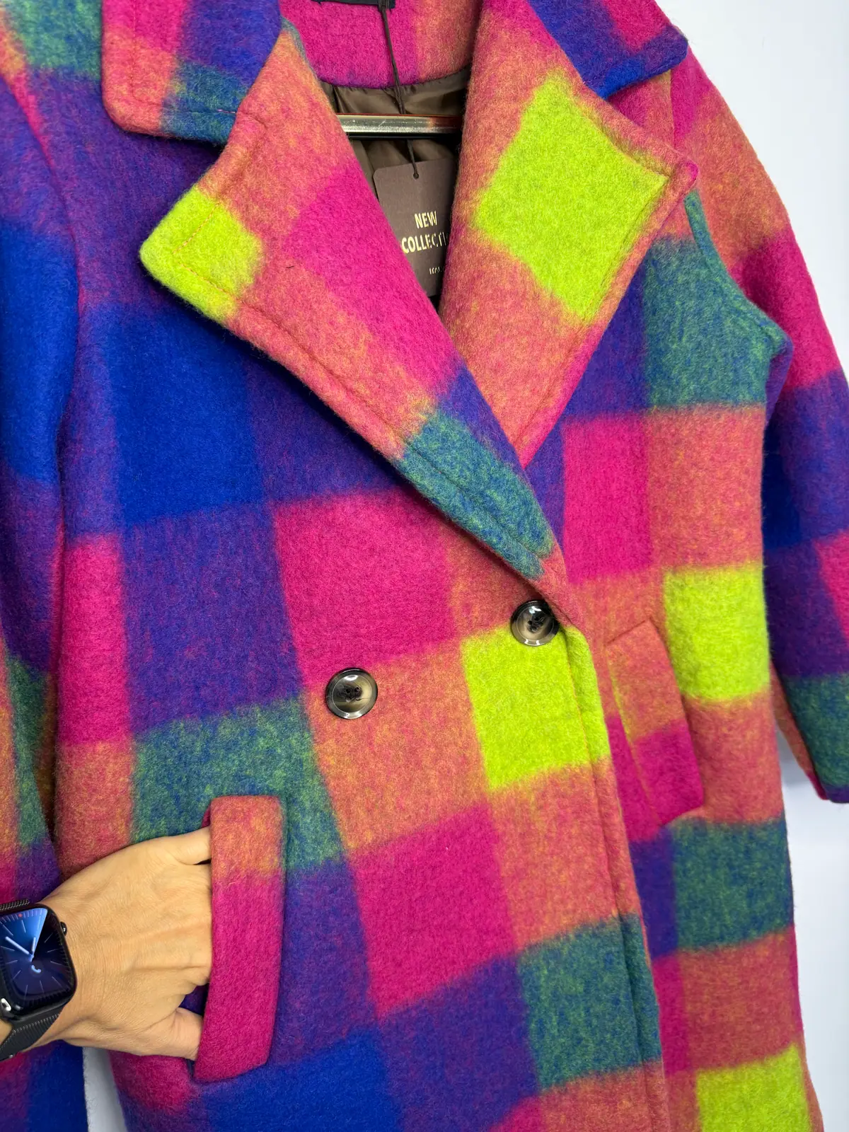 Płaszcz elegancki multicolor przepiękny – miniatura 12 z 12