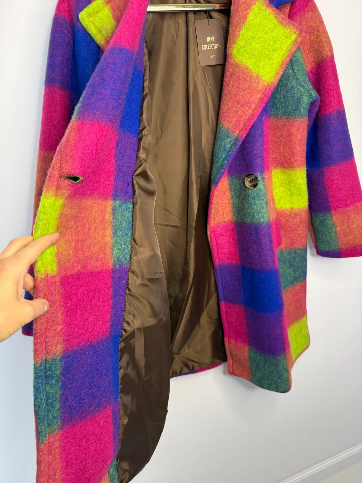 Płaszcz elegancki multicolor przepiękny – miniatura 10 z 12